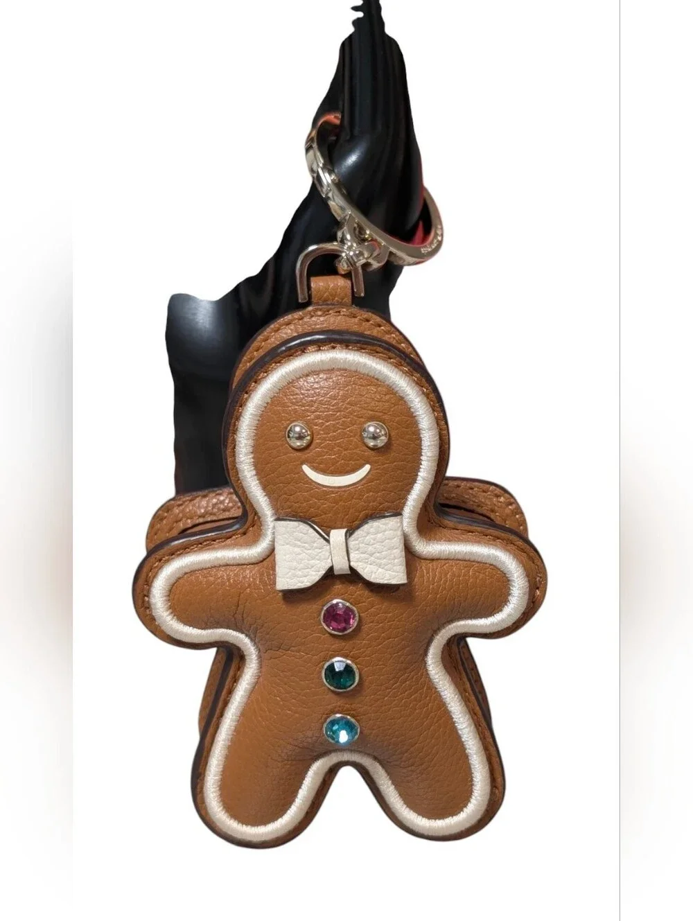 New Kate Spade Gingerbread Man Key Chain Fob Bag Charm Novelty